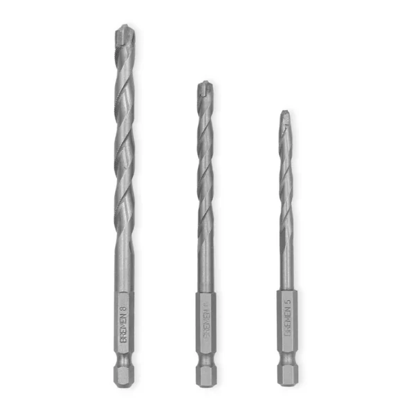 MECHA PARA HORMIGÓN (WIDIA)   JUEGO X 3PZS.  (Ø5, 6 & 8MM)